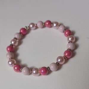 Elegant Pink Beaded Bracelet